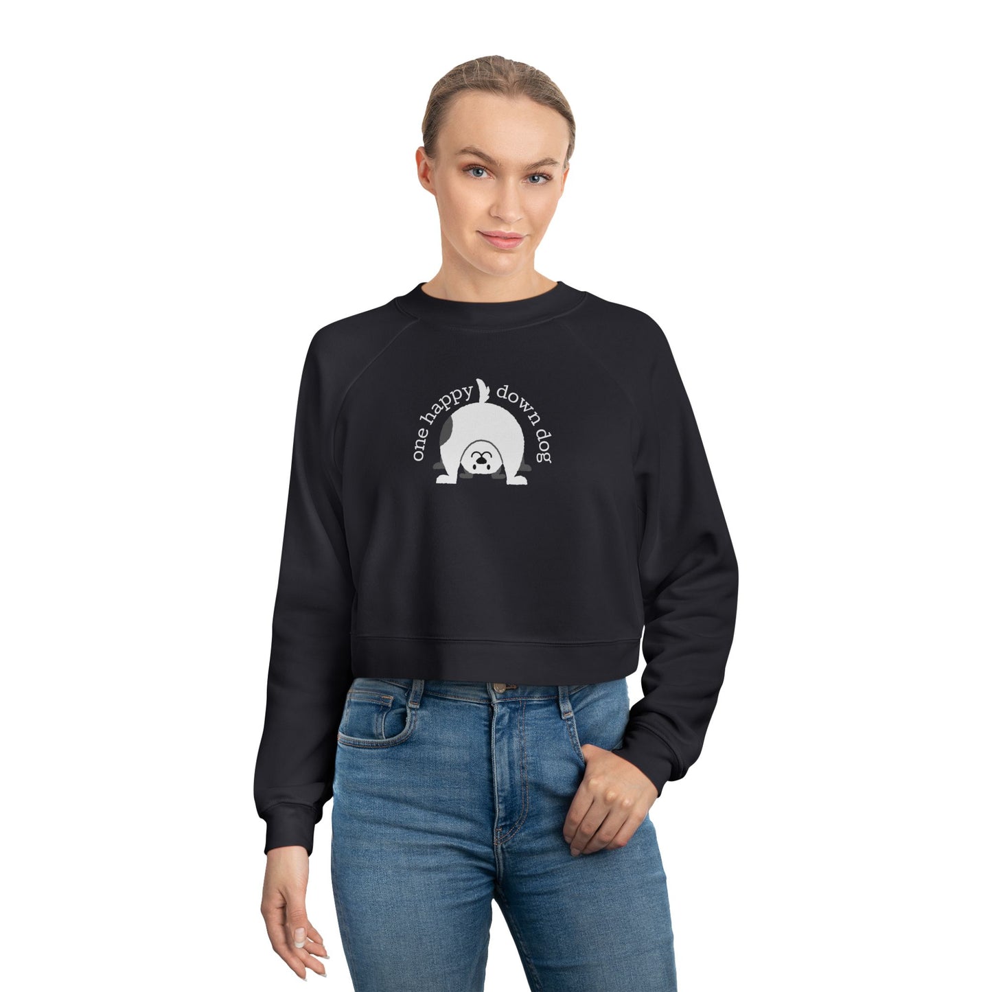 One Happy Down Dog – Cropped Sweatshirt