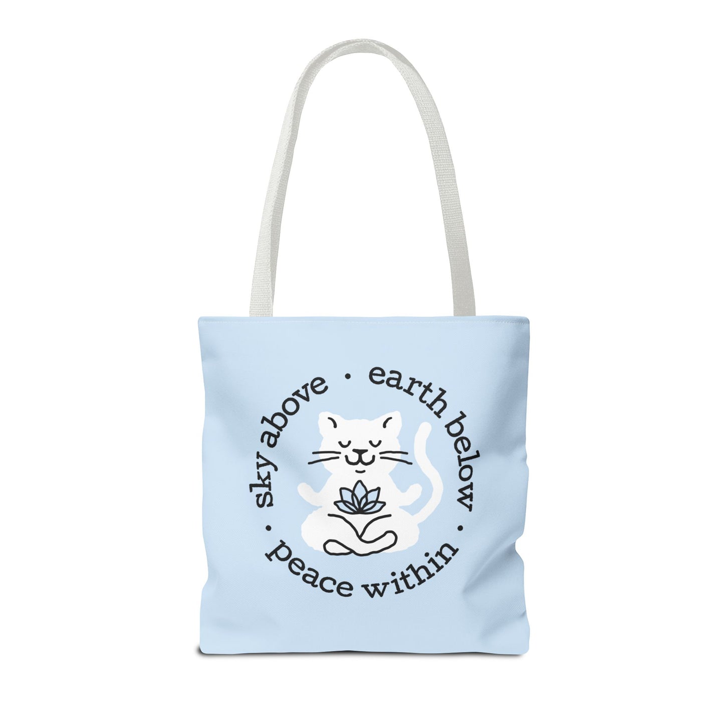 Peace Within Cat – Tote - Icy Blue