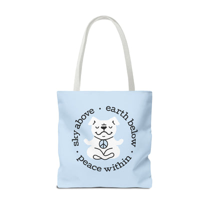 Peace Within Dog – Tote - Icy Blue
