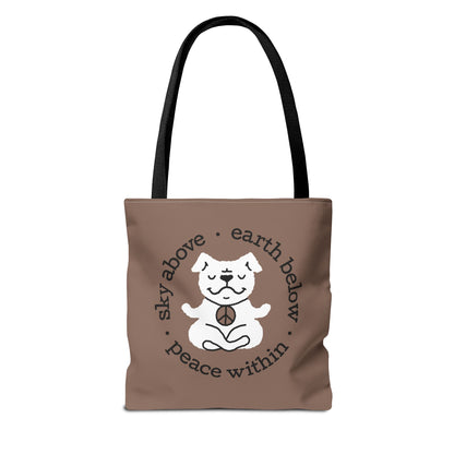 Peace Within Dog – Tote - Mocha
