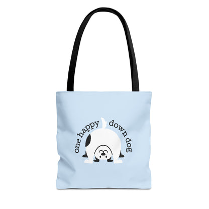 One Happy Down Dog – Tote - Icy Blue