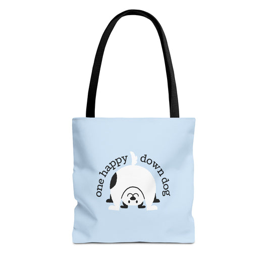 One Happy Down Dog – Tote - Icy Blue
