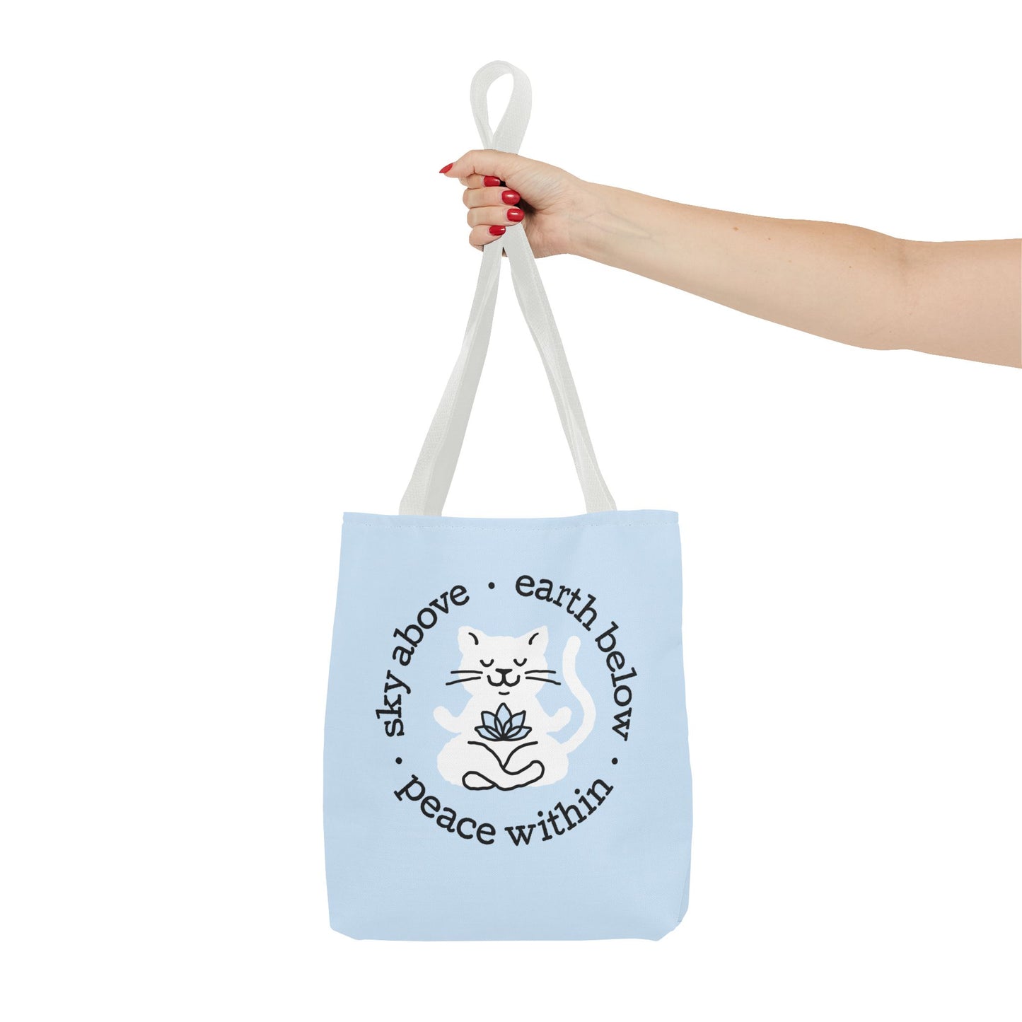 Peace Within Cat – Tote - Icy Blue