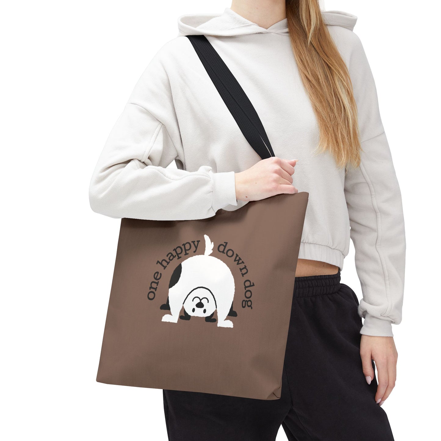 One Happy Down Dog – Tote - Mocha