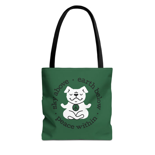 Peace Within Dog Tote - Emerald