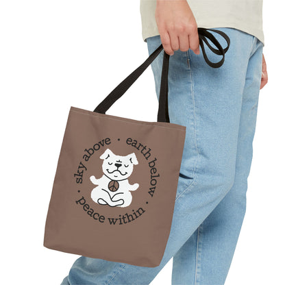 Peace Within Dog – Tote - Mocha