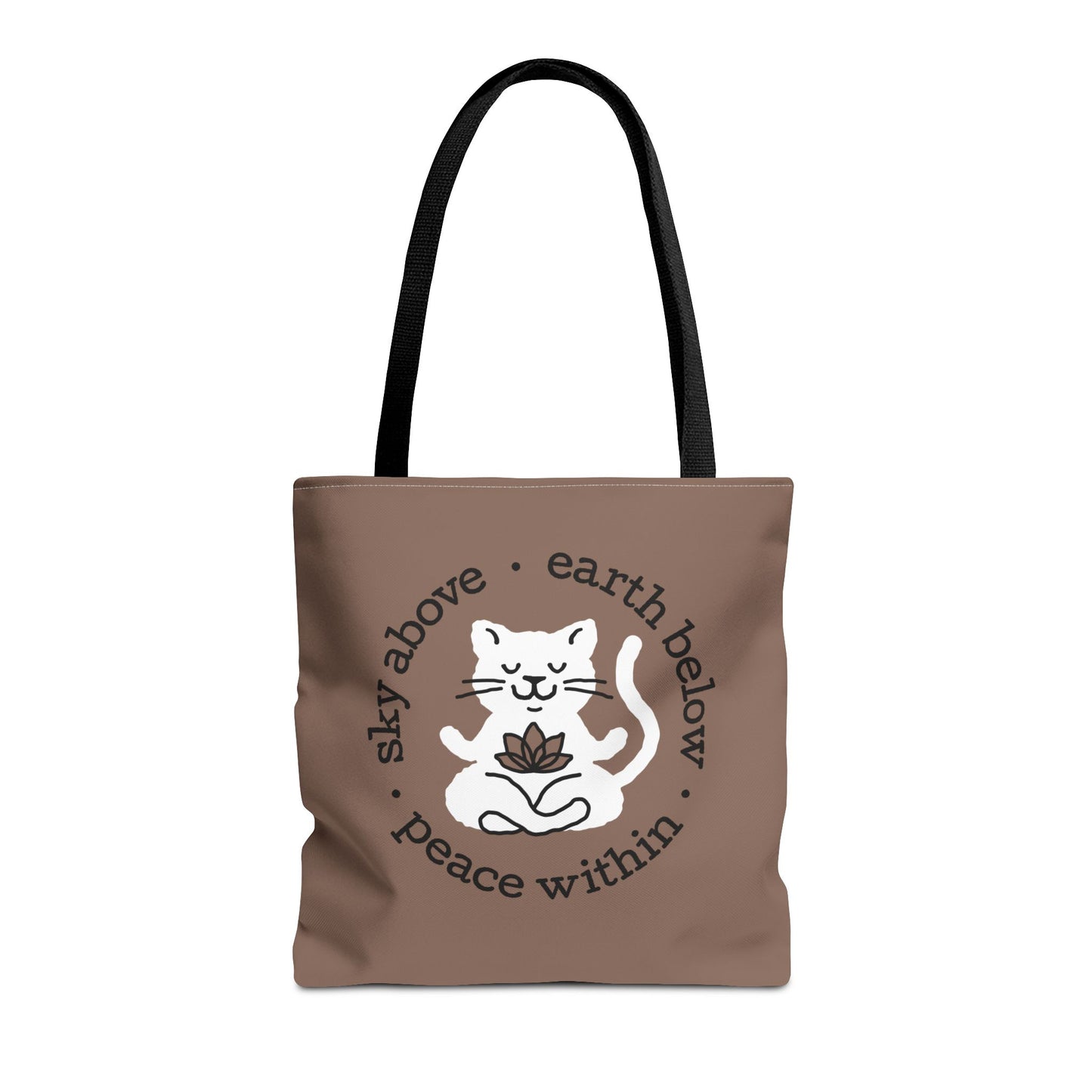 Peace Within Cat Tote - Mocha