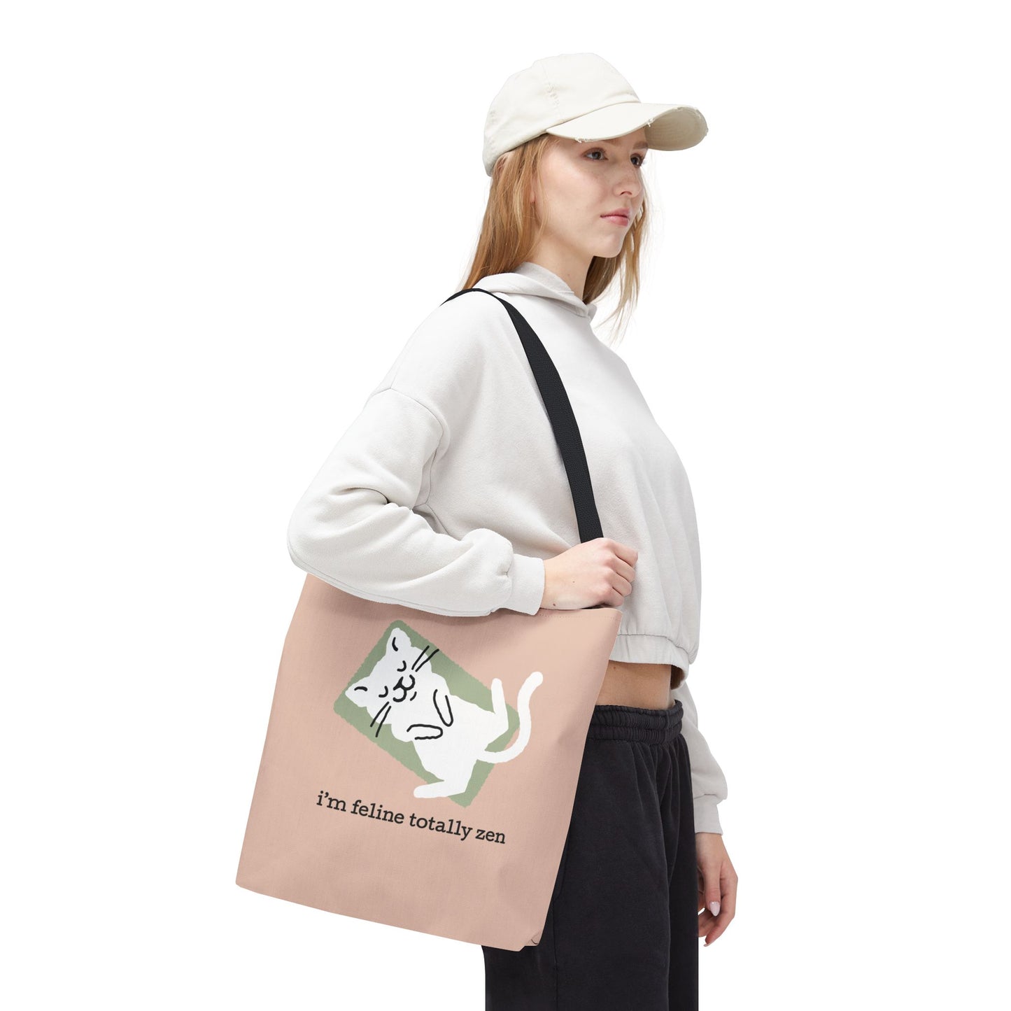 Feline Zen - Tote - Rose Beige