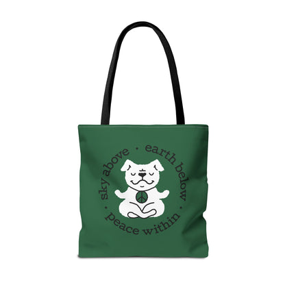 Peace Within Dog Tote - Emerald