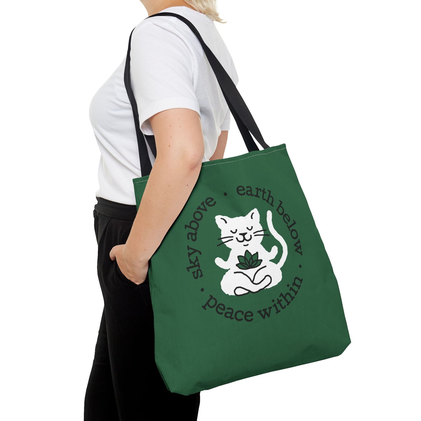 Peace Within Cat – Tote - Emerald