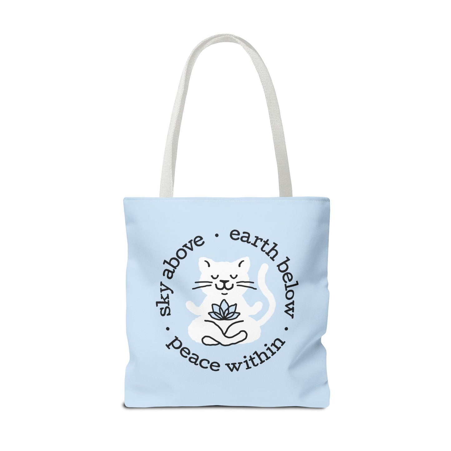Peace Within Cat – Tote - Icy Blue