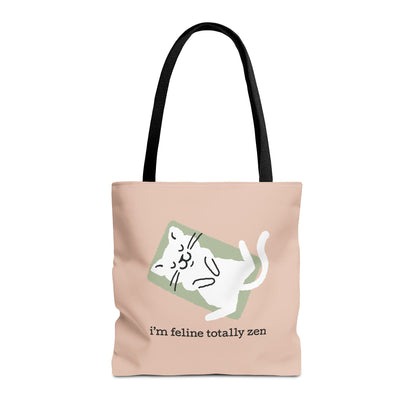 Feline Zen - Tote - Rose Beige