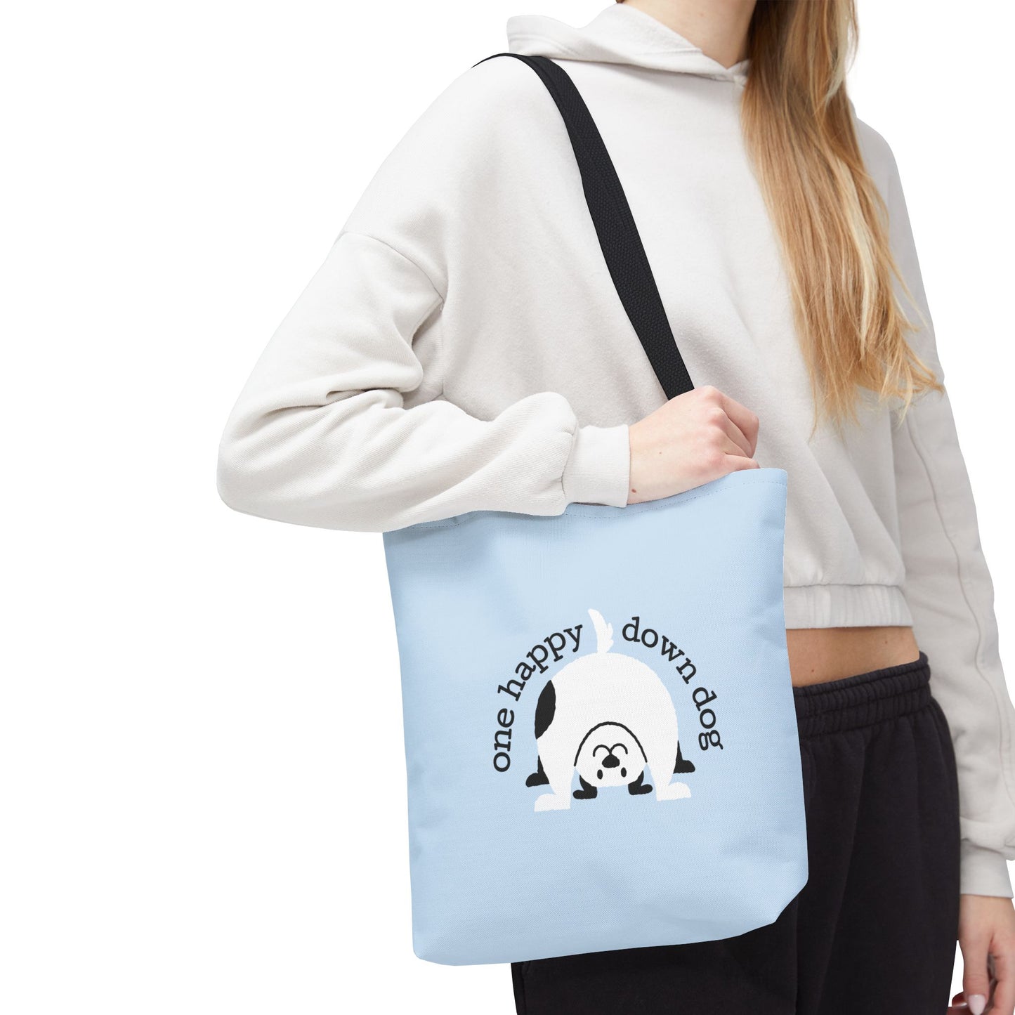 One Happy Down Dog – Tote - Icy Blue