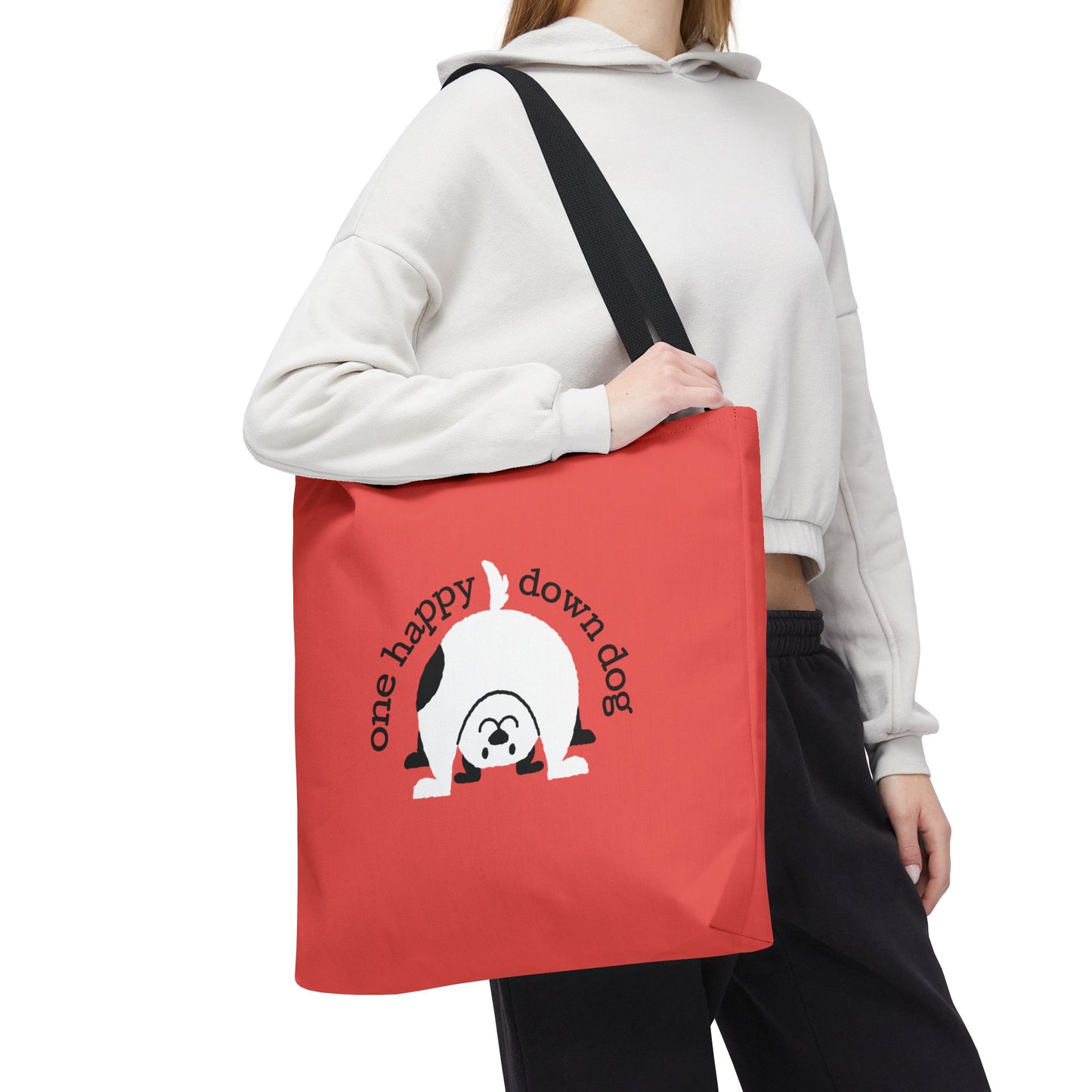 One Happy Down Dog – Tote - Tomato Red